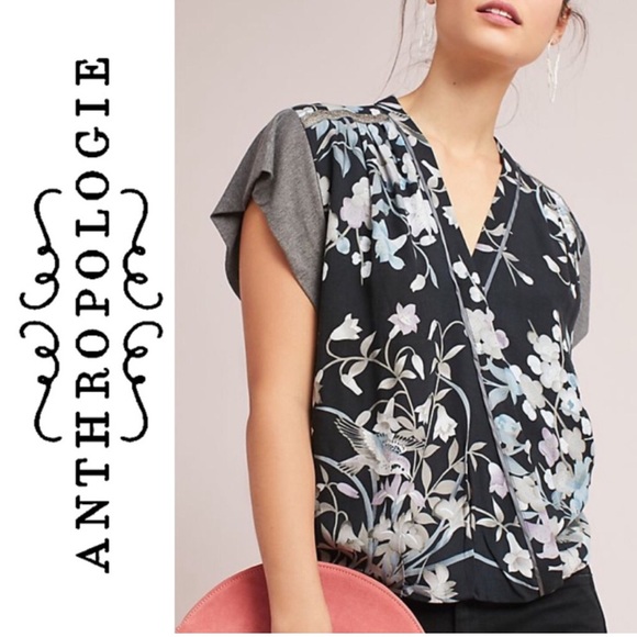Anthropologie Tops - Anthropologie Tiny Cara Floral Blouse